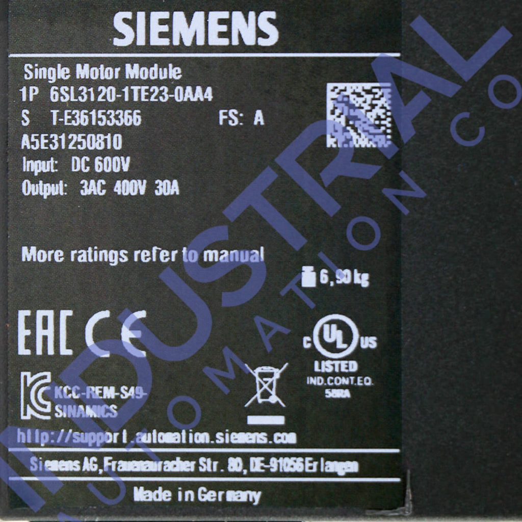 Siemens 6SL3120 1TE23 0AA4