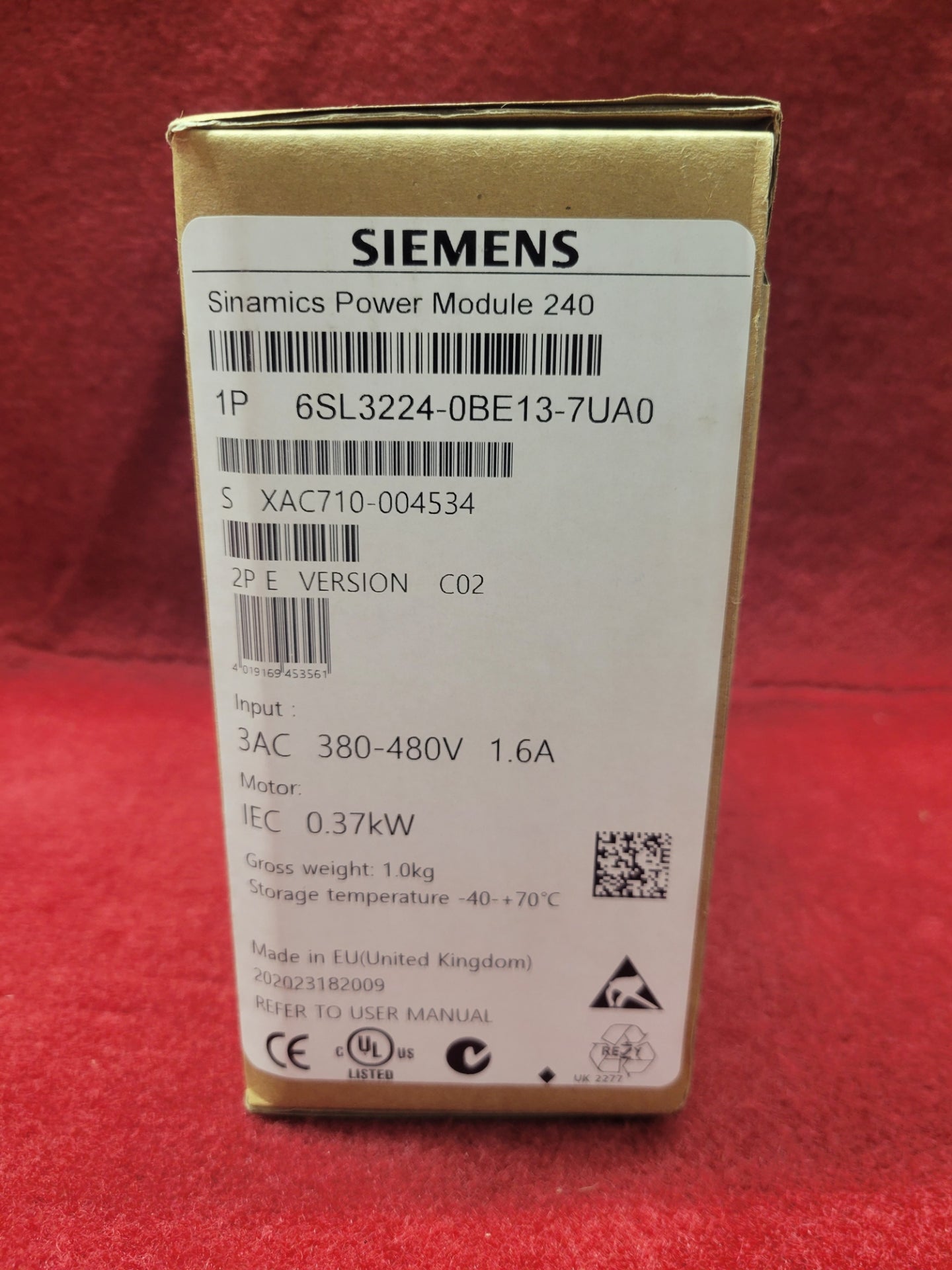 Siemens 6SL3224-0BE15-5UA0