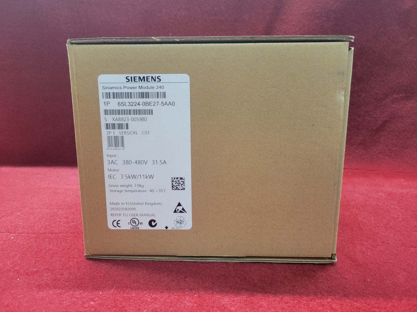 Siemens 6SL3224-0BE27-5AA0