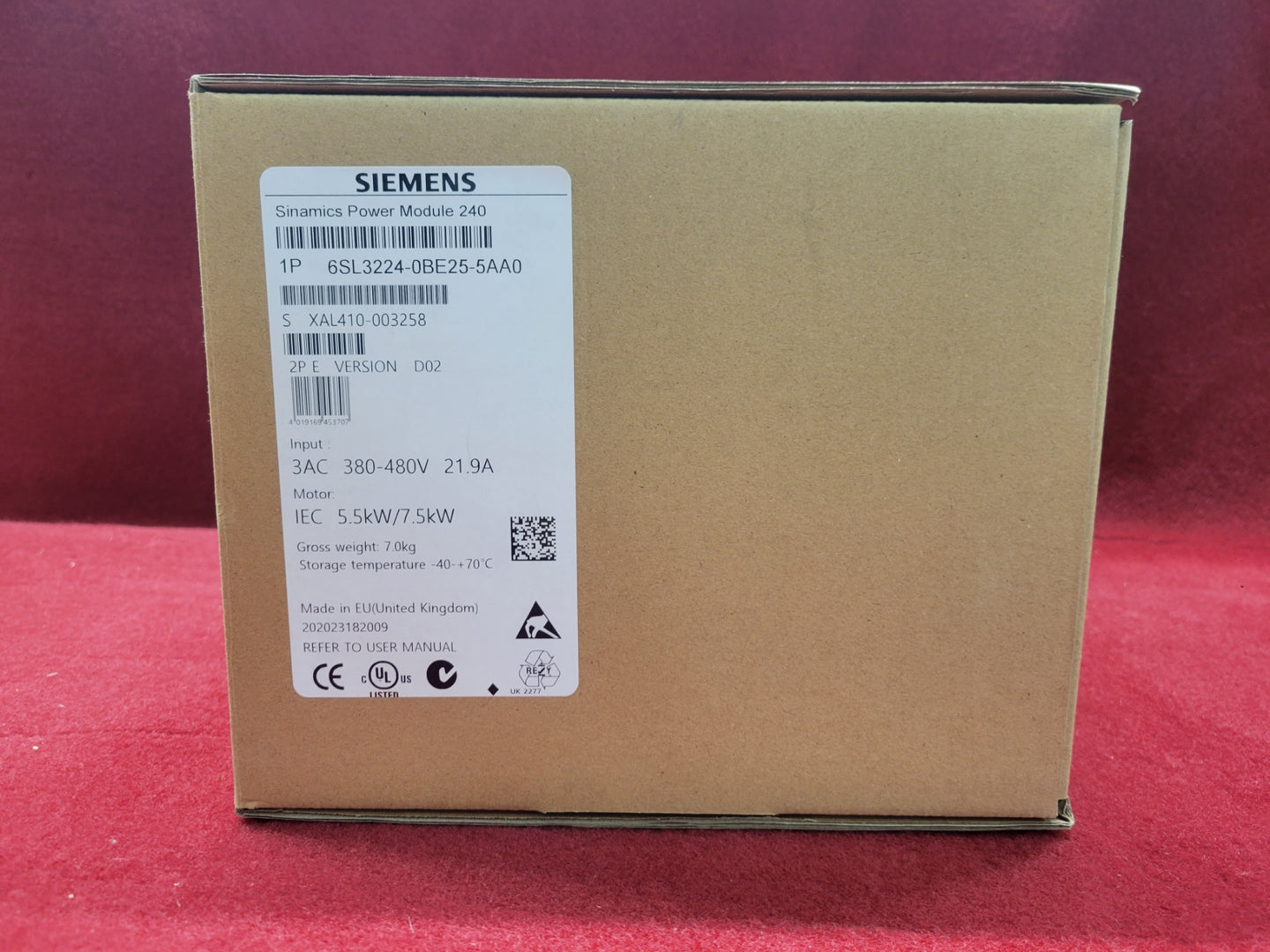 Siemens 6SL3224-0BE25-5AA0