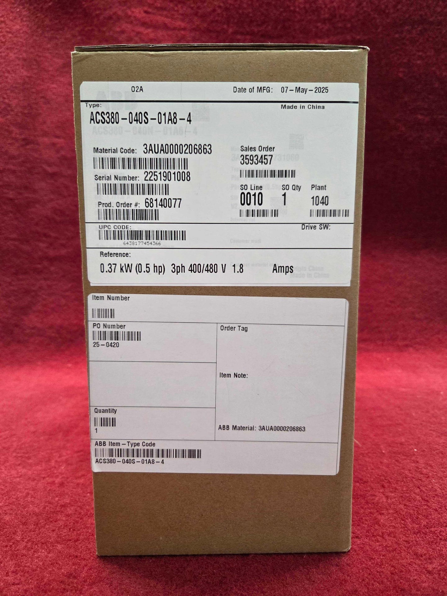 ABB ACS380-040S-01A8-4 New