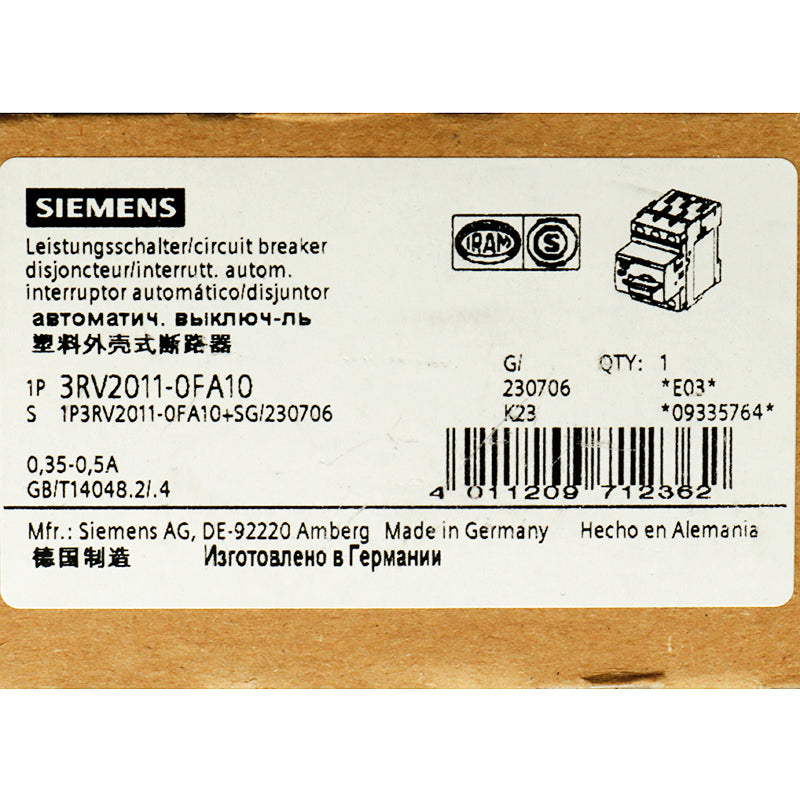 Siemens 3RV2011-0FA10