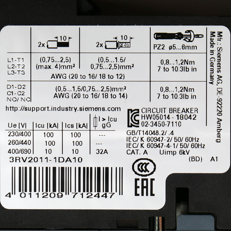 Siemens 3RV2011-1DA10
