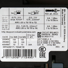 Load image into Gallery viewer, Siemens 3RV2011-1DA10