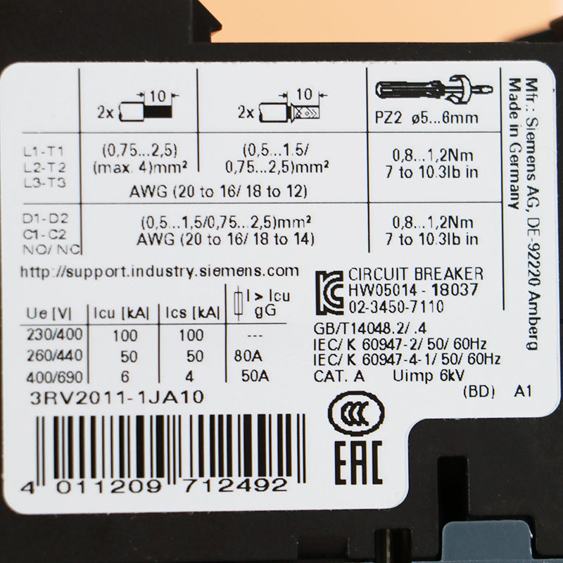 Siemens 3RV2011-1JA10