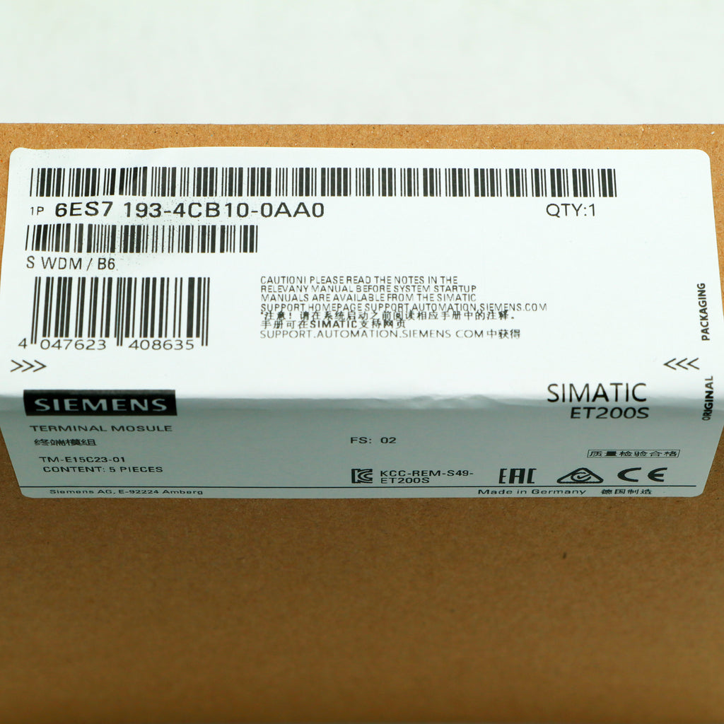 Siemens 6ES7193-4CB10-0AA0