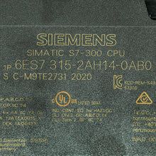 Load image into Gallery viewer, Siemens 6ES7315-2AH14-0AB0