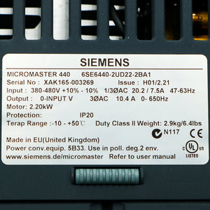 Siemens 6SE6440-2UD22-2BA1