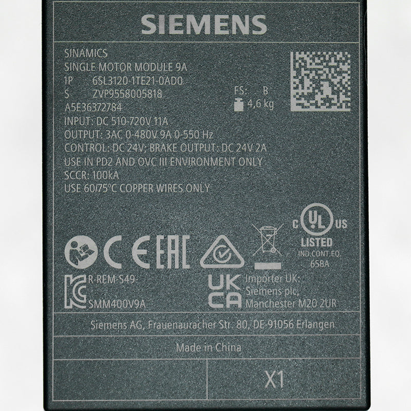 Siemens 6SL3120-1TE21-0AD0