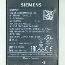 Load image into Gallery viewer, Siemens 6SL3120-1TE21-8AC0