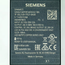 Load image into Gallery viewer, Siemens 6SL3120-1TE21-8AD0