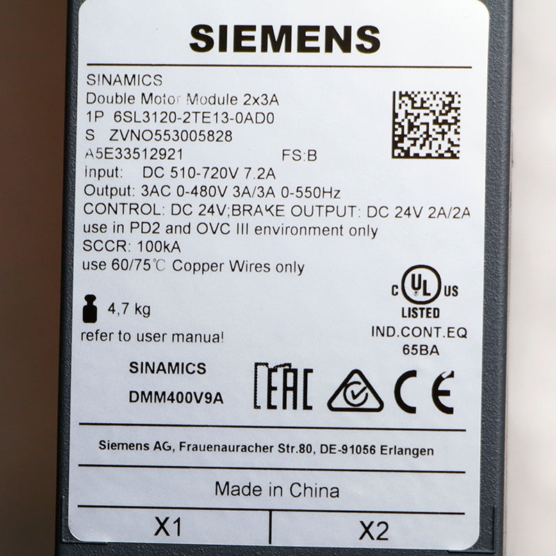 Siemens 6SL3120-2TE13-0AD0