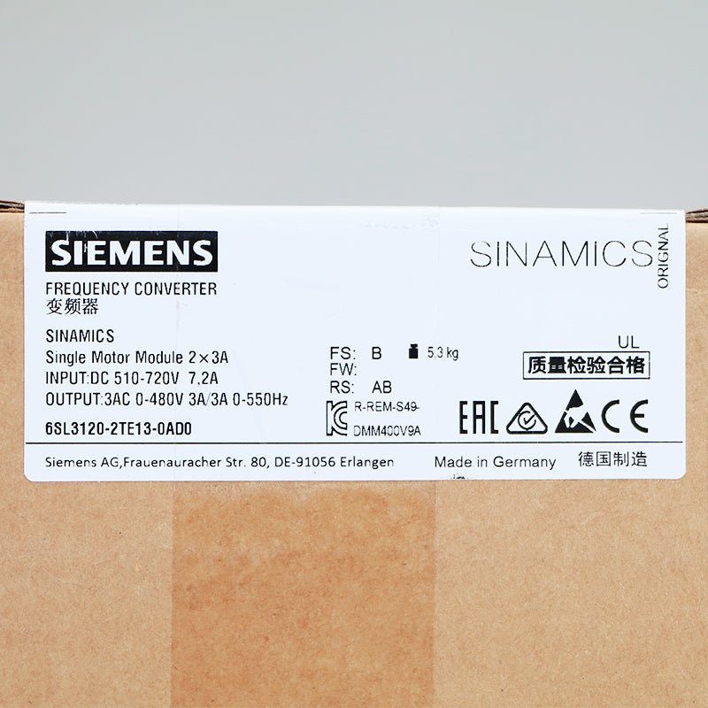 Siemens 6SL3120-2TE13-0AD0