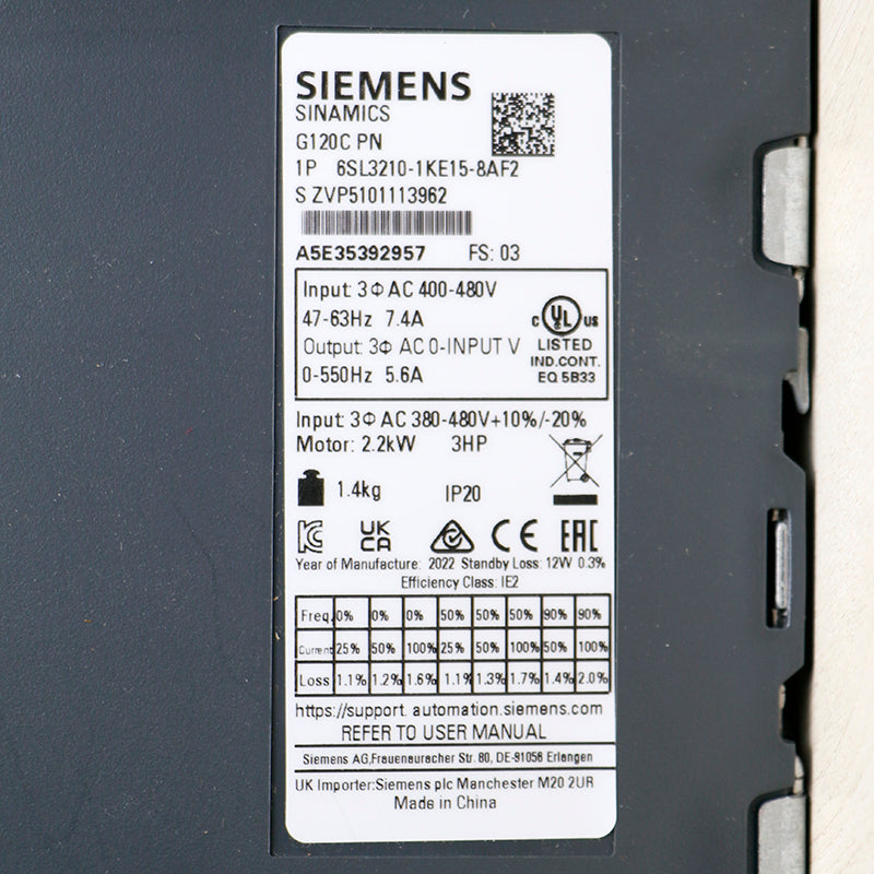Siemens 6SL3210-1KE15-8AF2
