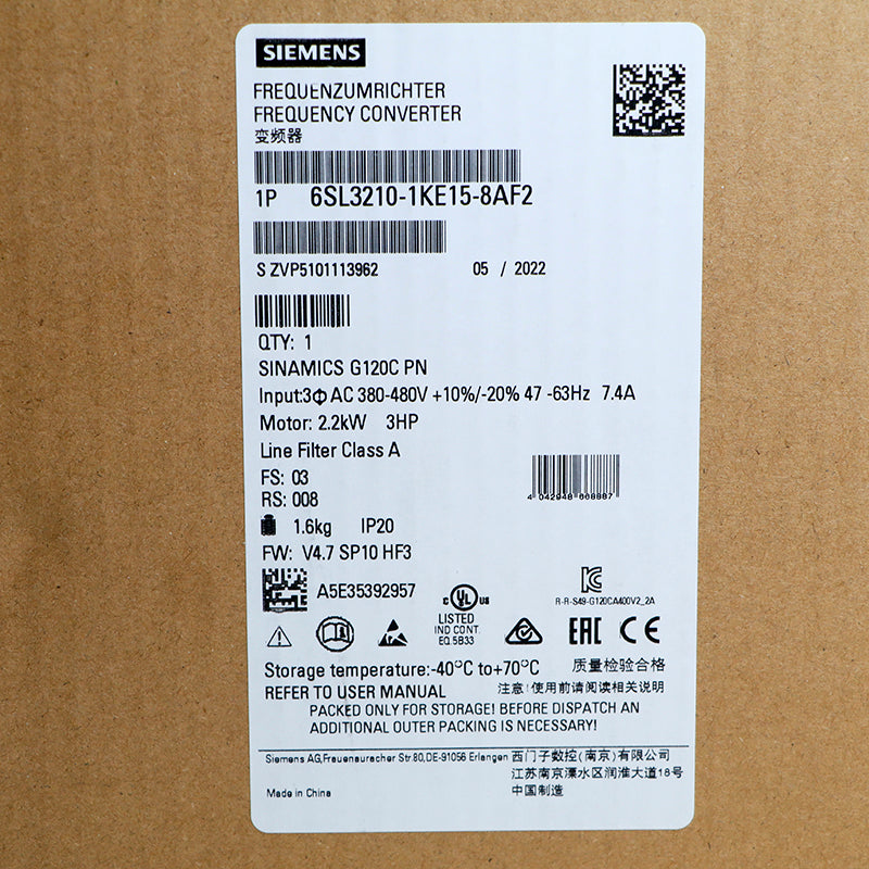 Siemens 6SL3210-1KE15-8AF2