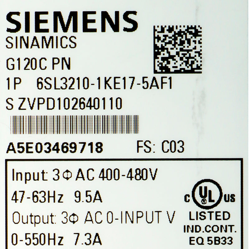 Siemens 6SL3210-1KE17-5AF1