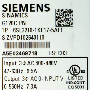 Siemens 6SL3210-1KE17-5AF1