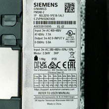 Load image into Gallery viewer, Siemens 6SL3210-1PE16-1AL1