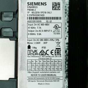 Siemens 6SL3210-1PE16-1AL1