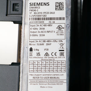 Siemens 6SL3210-1PE23-3AL0