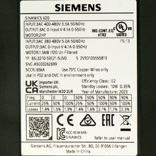 Load image into Gallery viewer, Siemens 6SL3210-5BE21-5UV0