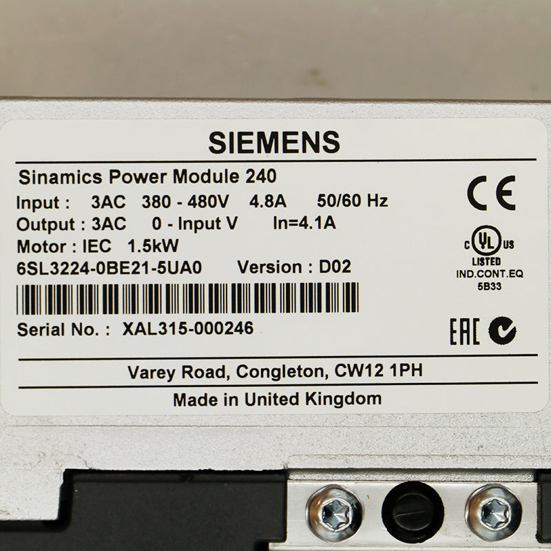 Siemens 6SL3224-0BE21-5UA0