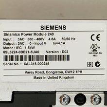 Load image into Gallery viewer, Siemens 6SL3224-0BE21-5UA0