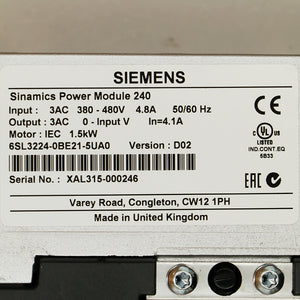 Siemens 6SL3224-0BE21-5UA0