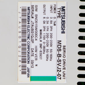 Mitsubishi MDS-B-SVJ2-07