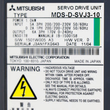 Load image into Gallery viewer, Mitsubishi MDS-D-SVJ3-10