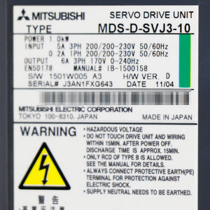 Mitsubishi MDS-D-SVJ3-10