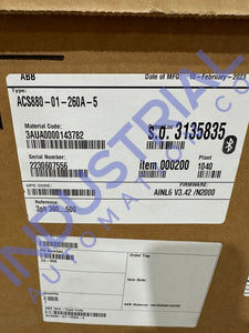 Abb Acs880-01-260A-5 Adjustable Frequency Ac Drive