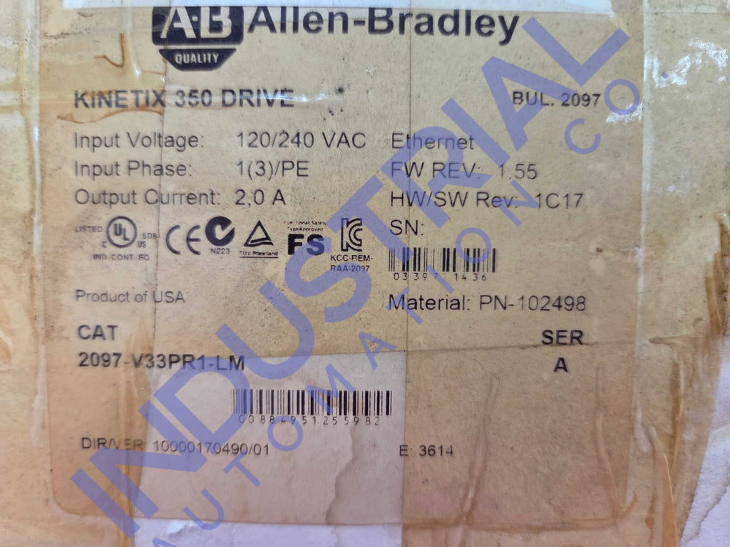 Allen-Bradley 2097-V33PR1-LM Surplus Original Open Box Industrial Automation & Control