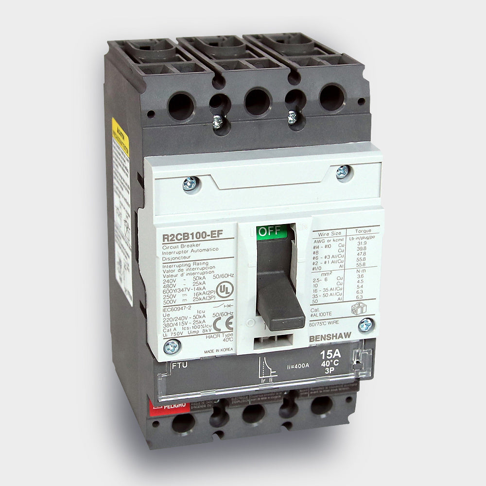 Circuit Breaker 50 A - 100 Frame 3P 600 VAC, N-Normal Fault, FTU Trip Unit, 35 KAIC Interrupt at 480 VAC