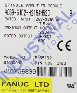 Fanuc A06B-6102-H215#h520