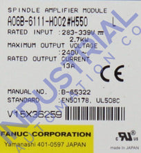 Load image into Gallery viewer, Fanuc A06B-6111-H002#h550