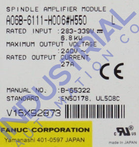 Fanuc A06B-6111-H006#h550