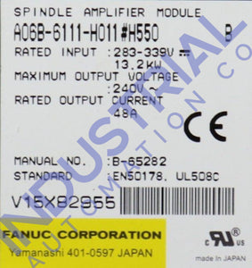 Fanuc A06B-6111-H011#h550