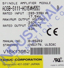 Load image into Gallery viewer, Fanuc A06B-6111-H015#h550