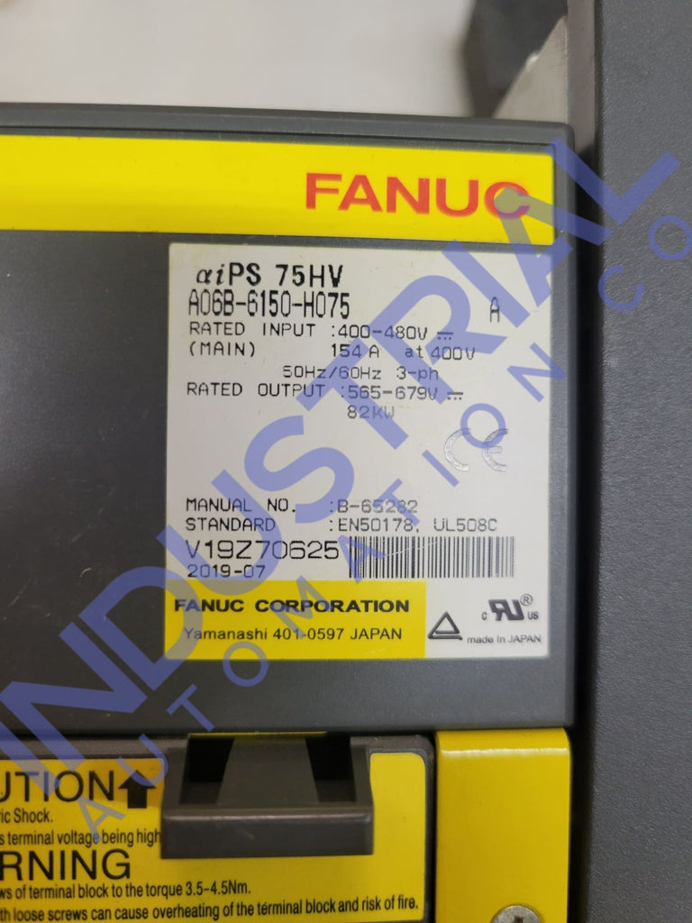 Fanuc A06B-6150-H075 Iac Certified Refurbished