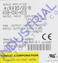Load image into Gallery viewer, Fanuc A06B-6240-H205
