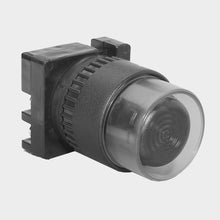 Load image into Gallery viewer, Push-To-Test Pilot Light - Guarded AMBER 24V GOLD