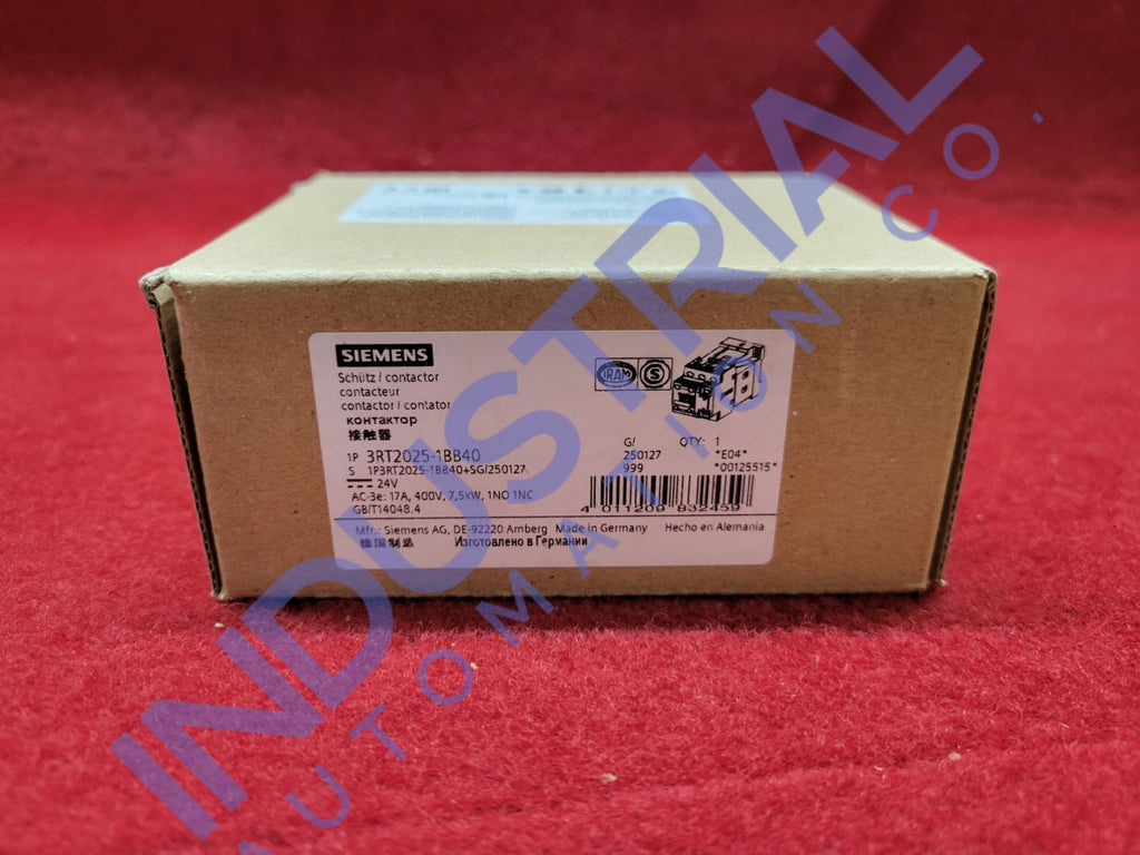 Siemens 3RT2025-1BB40 New