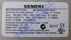 Siemens 6Se6440-2Ud31-5Da1
