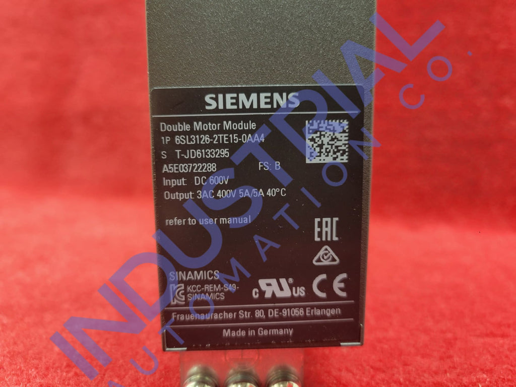 Siemens 6Sl3126-2Te15-0Aa4