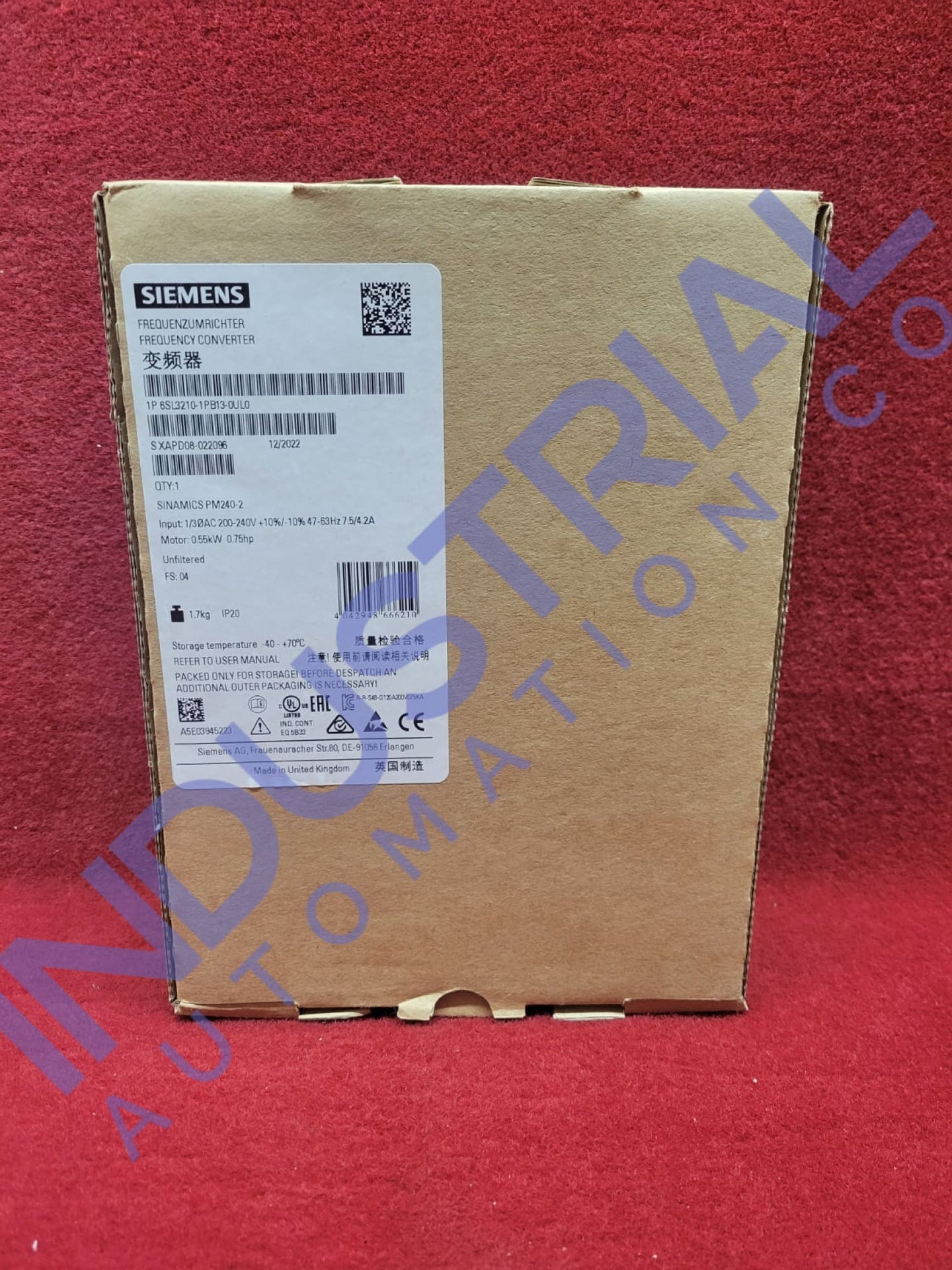 Siemens 6Sl3210-1Pb13-0Ul0