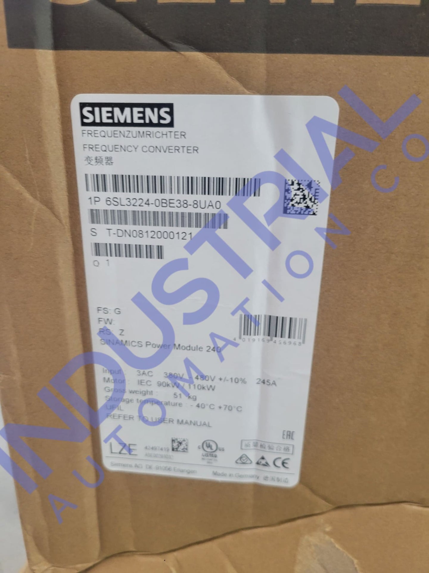 Siemens 6Sl3224-0Be38-8Ua0