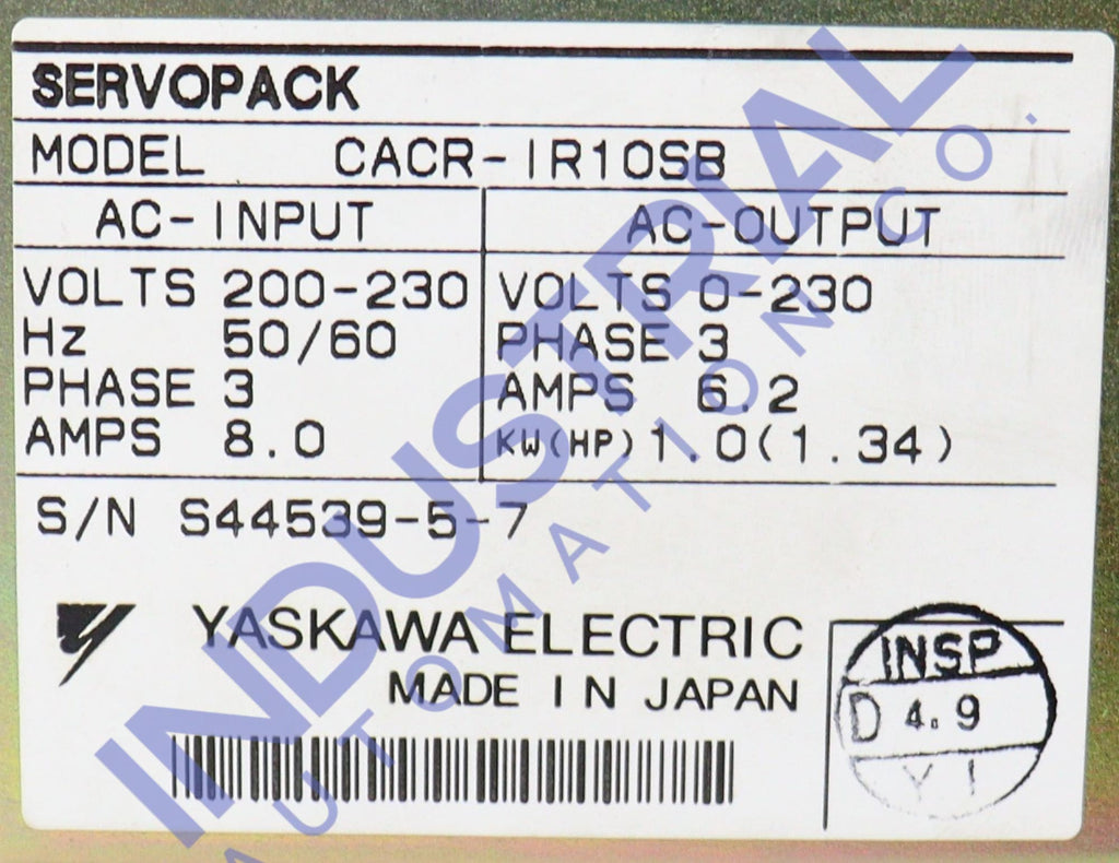 Yaskawa Cacr-Ir1Osb