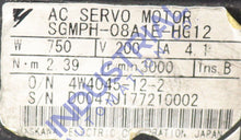 Load image into Gallery viewer, Yaskawa Sgmph-08A1E-Hg12